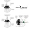 Drill Brush Power Scrubber By Useful Products 7 in W 5 in L Brush, White W-542OMS-2L-QC-DB - alternate 8